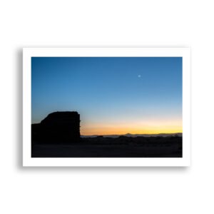 Qasr al-Farid tomb at dusk - AlUla, Saudi Arabia