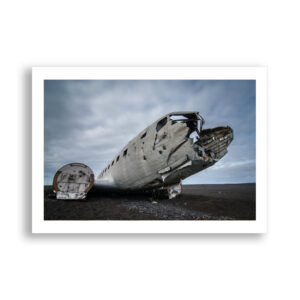 The wreck of an American DC-3 on a beach in Iceland